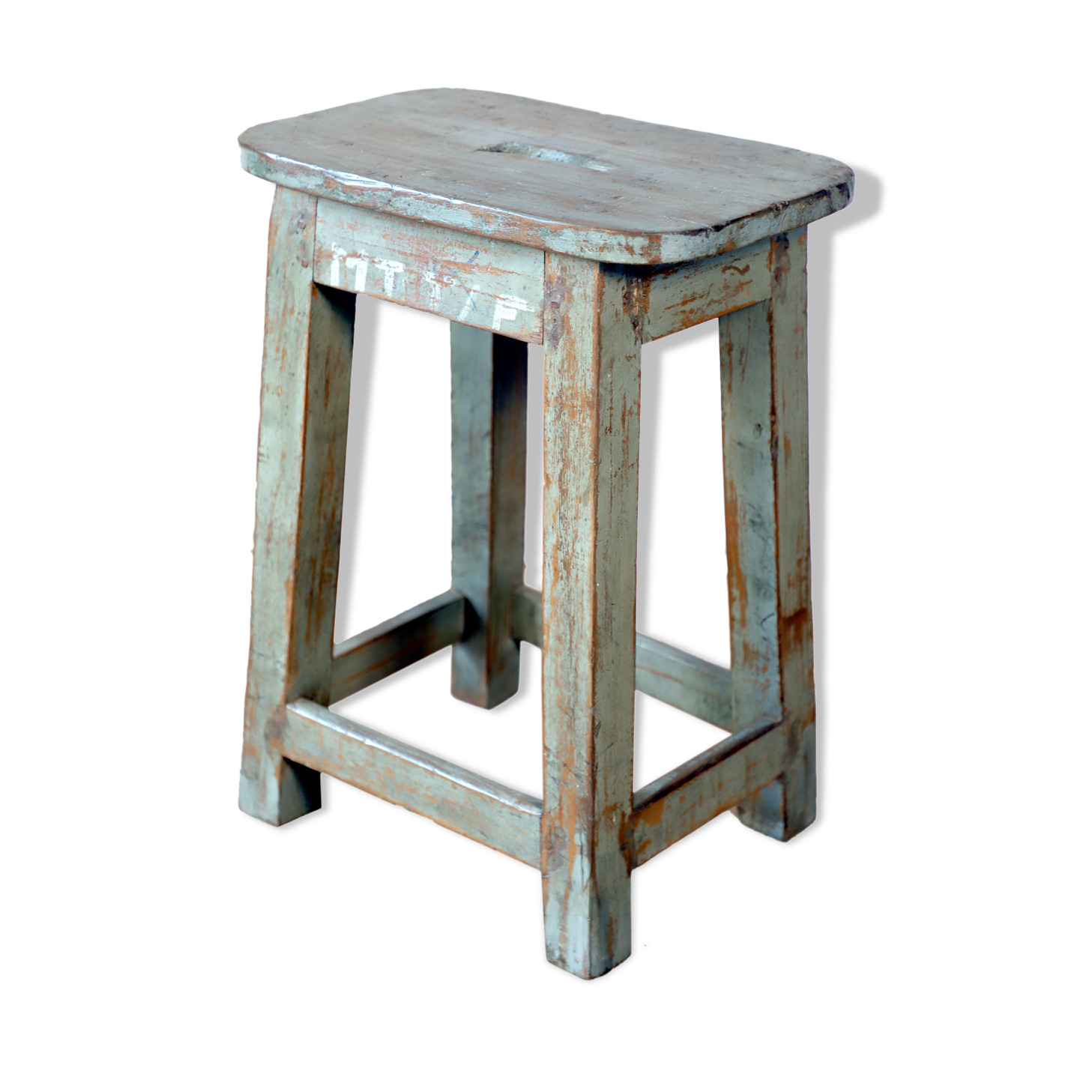 Old Burmese teak workshop stool