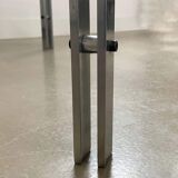 Solid steel and glass coffee table, 1960s