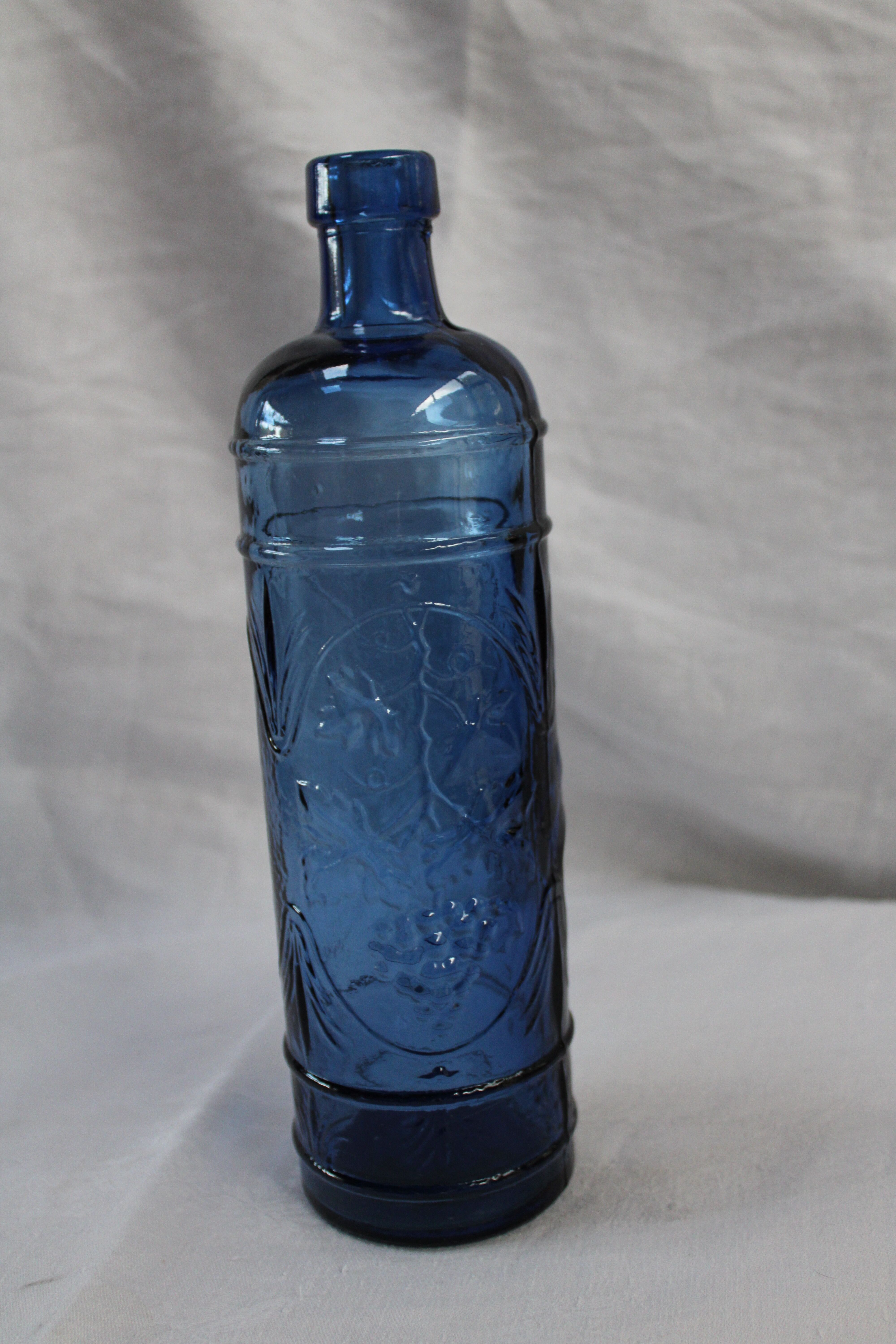 Blue glass bottle