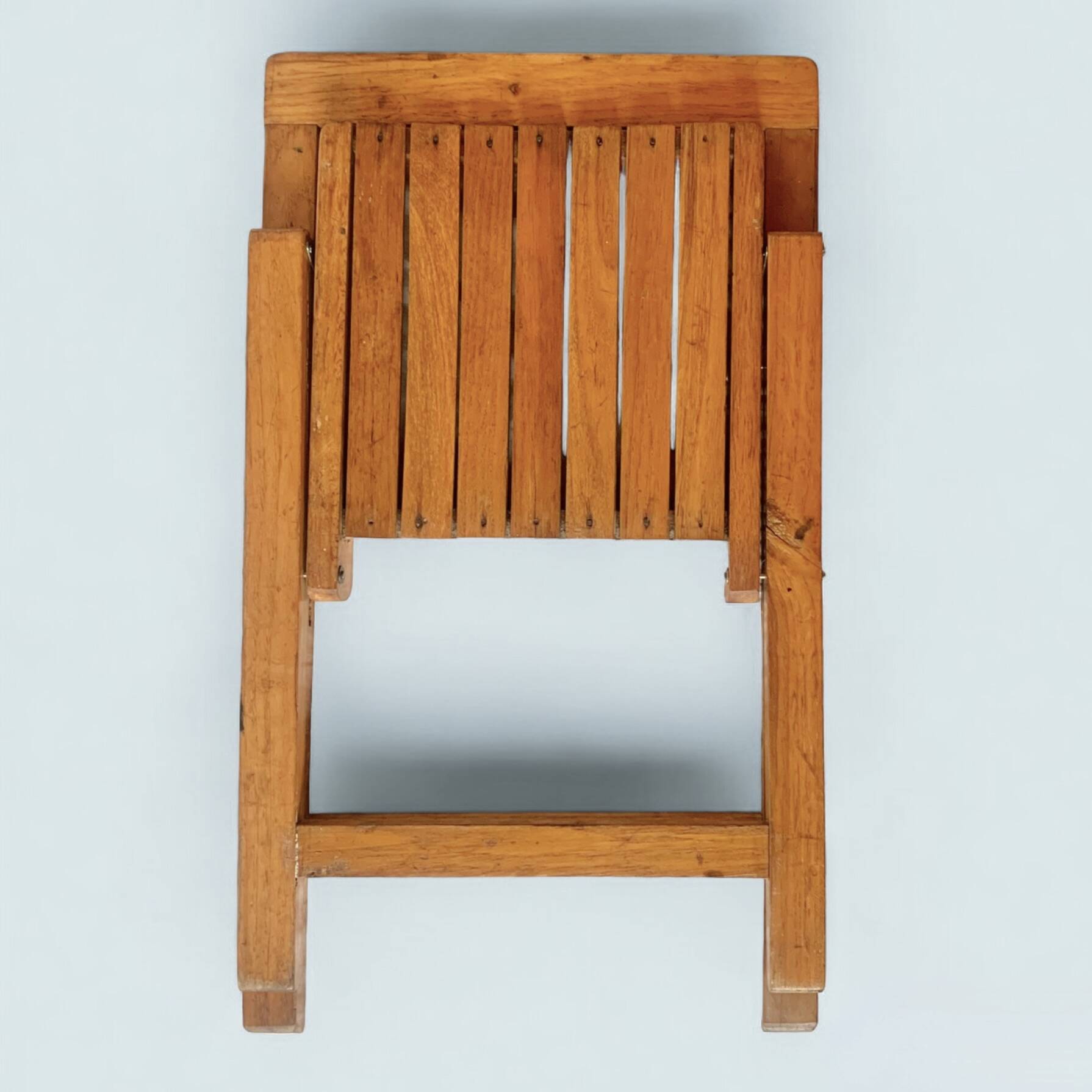 Antique varnished wooden folding chair for children