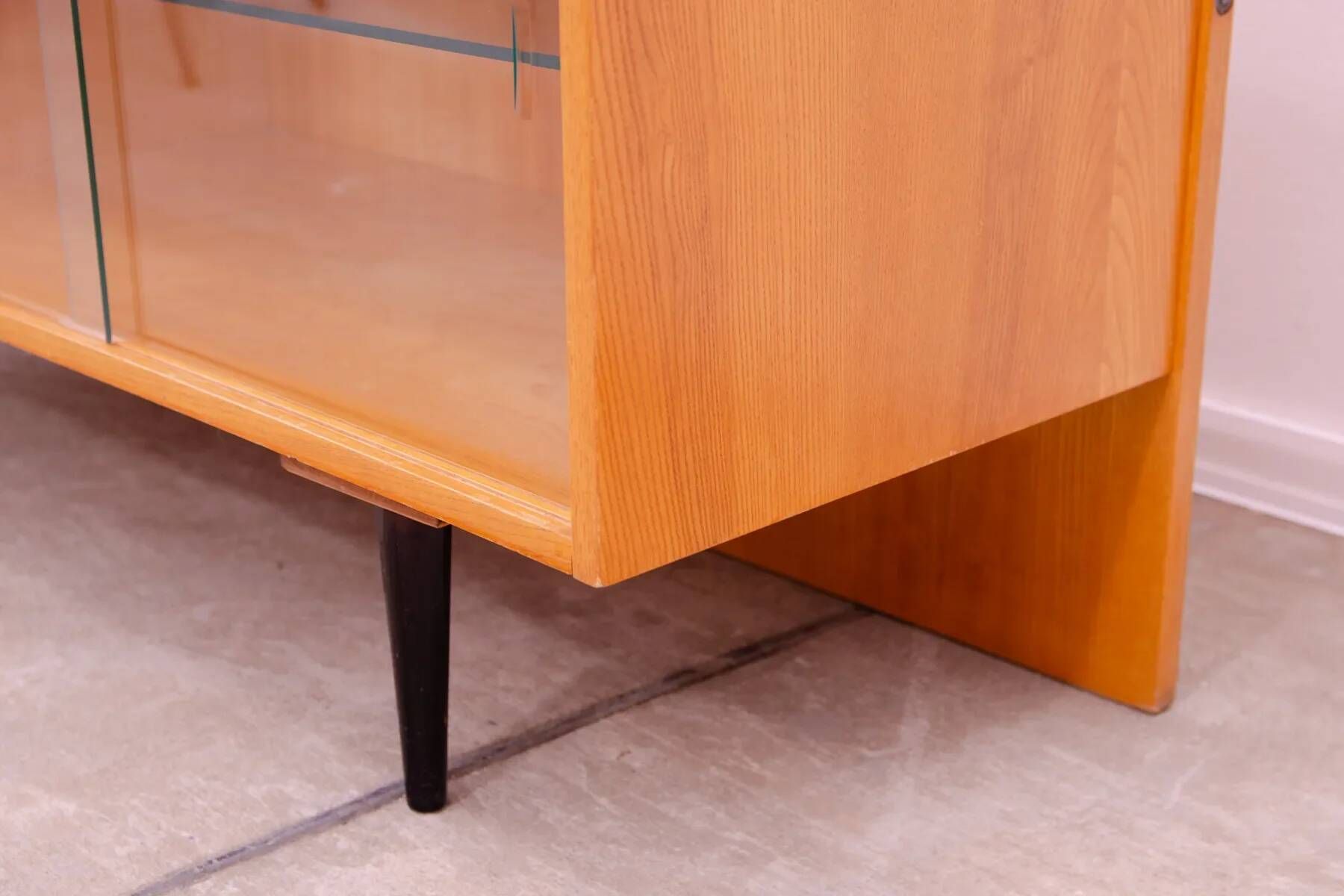 Mid-century glazed cabinet bookcase by Mojmír Požár
