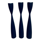 Set of 3 Danish candle holders from the 1950s-60s.
