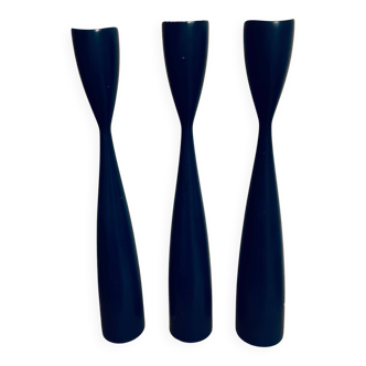 Set of 3 Danish candle holders from the 1950s-60s.