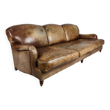 English Howard & Sons style leather sofa – 20th century