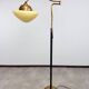Art Deco brass floor lamp with adjustable height