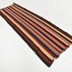 3x10 Striped Pattern Turkish Kilim Runner Rug, 100x299Cm