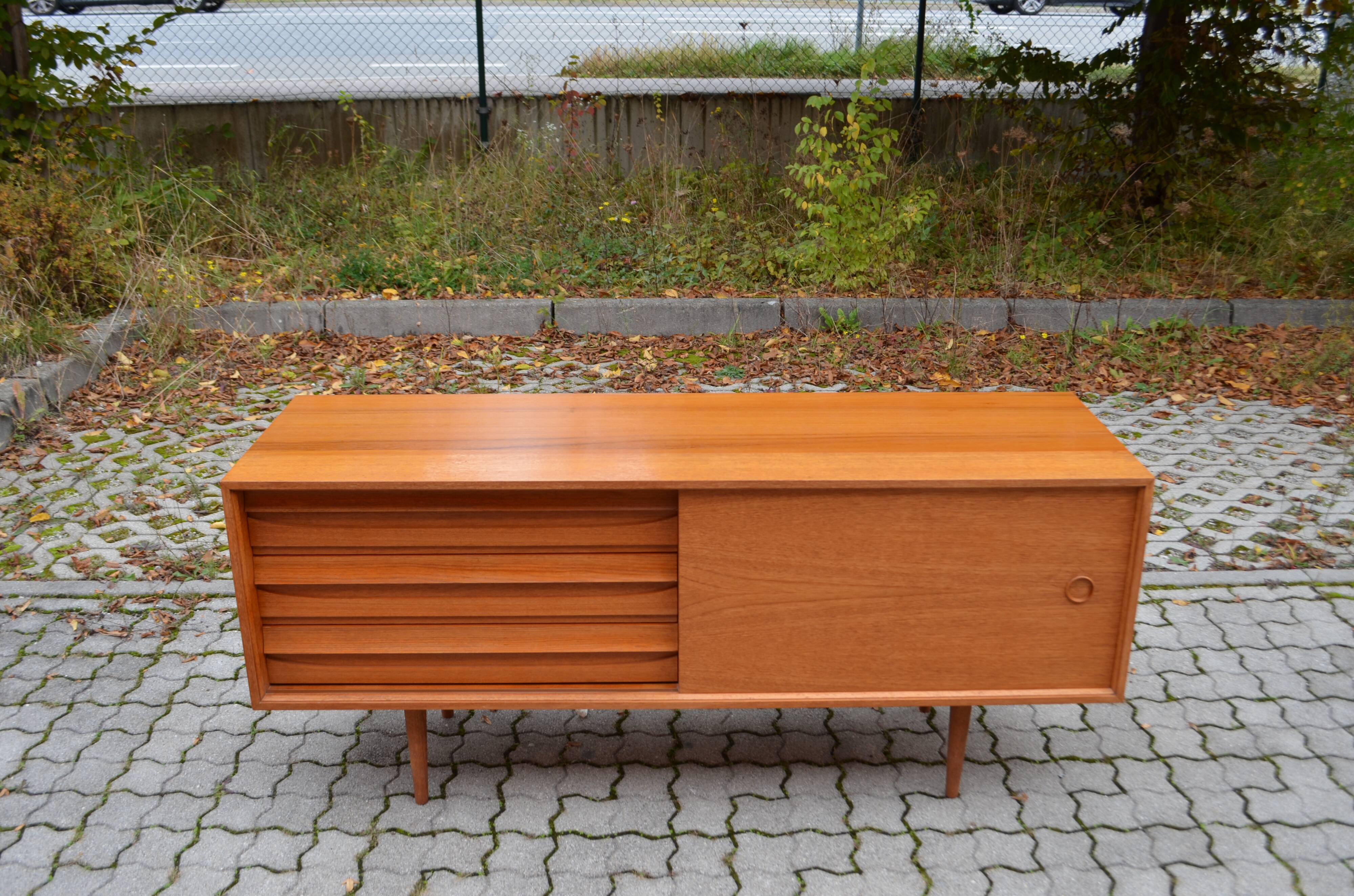 Mid century danish modern sideboard teak franz meyer vintage 60er