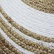 Tapis en jute et coton rond blanc beige 90 cm