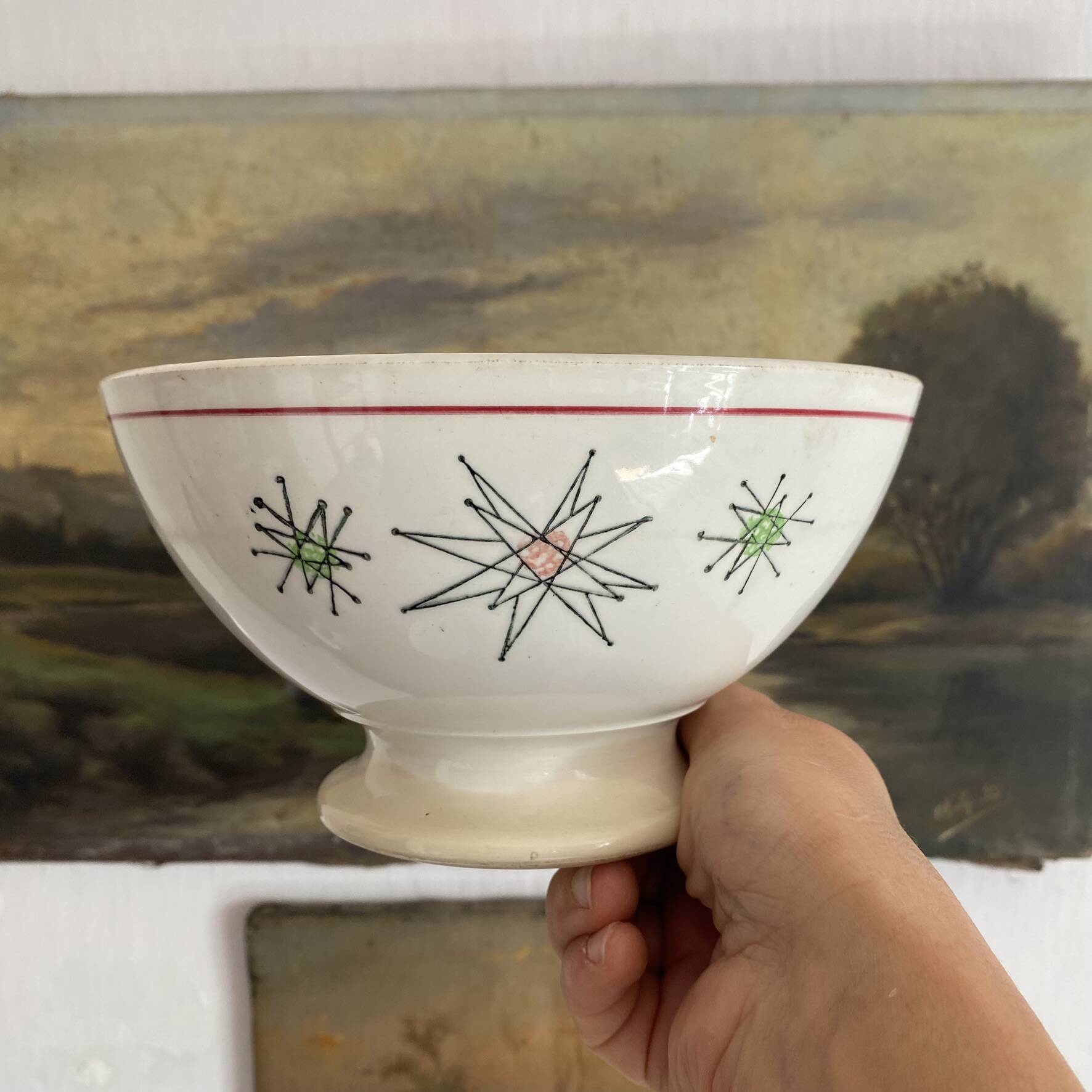 Extra large bowls Gien from the 1950s