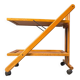 Vintage Italian foldable wooden serving cart, 1980s