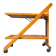 Vintage Italian foldable wooden serving cart, 1980s