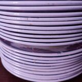 Art Deco earthenware plates: 10 flat and 11 soup plates