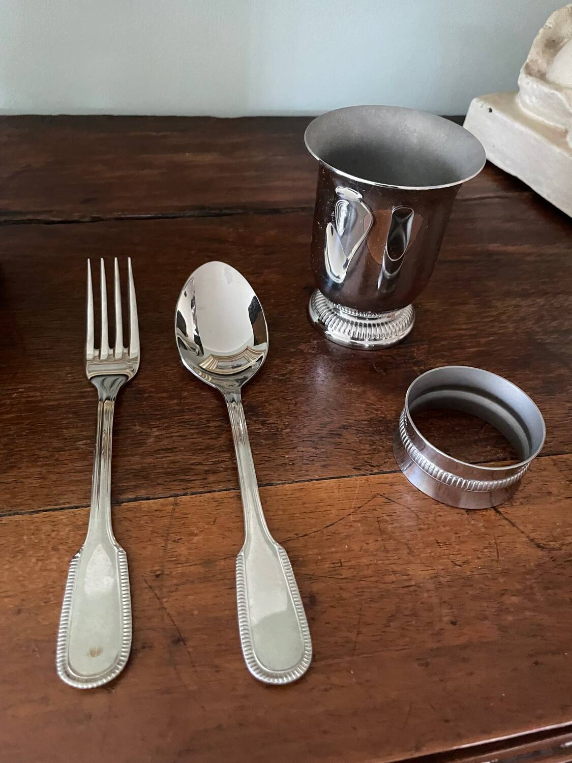 silver-plated baptism box Couzon