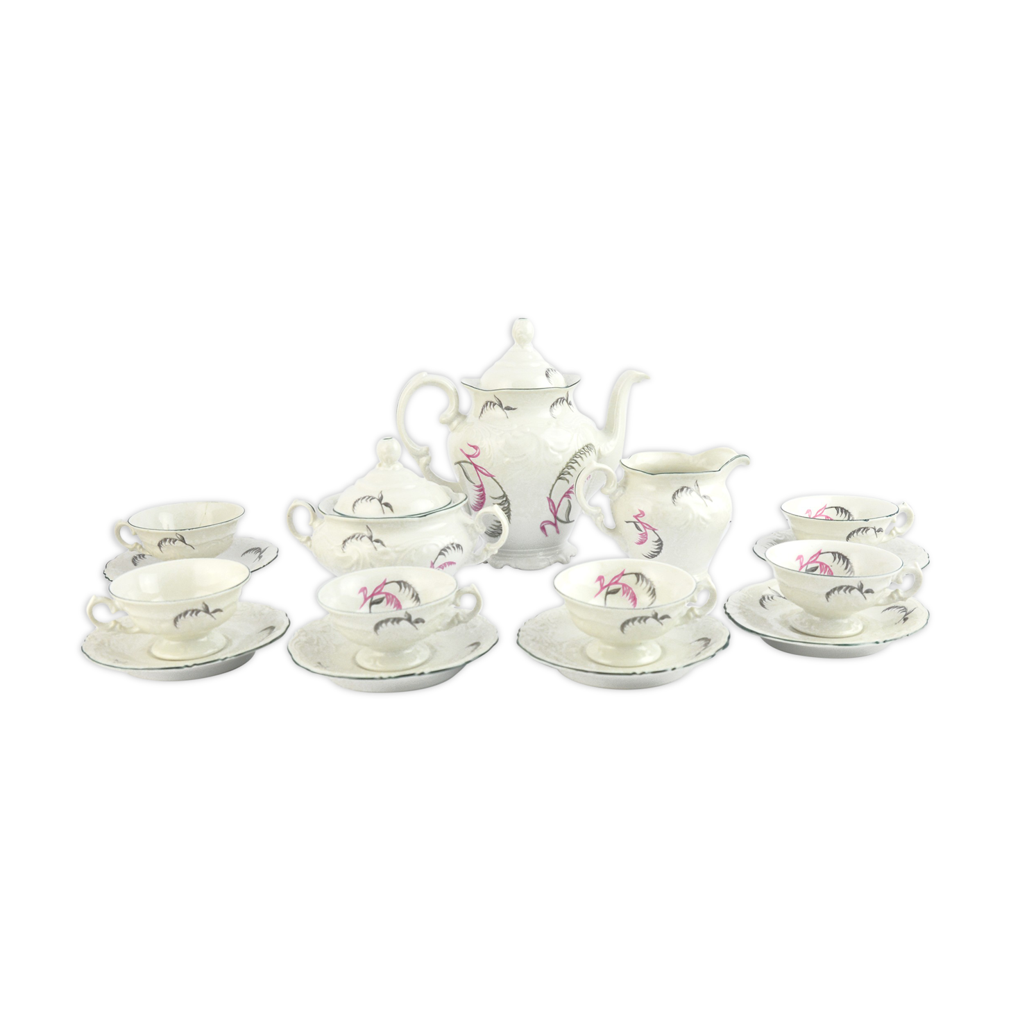 Porcelain tableware, coffee service, Wałbrzych, Poland, 1970s