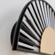 Vintage wall sconce in the shape of a fan - glass tubes and gold metal, Hollywood Regency design, Italy 1980s.