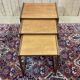 Set of 3 teak nesting tables from the GPlan brand from the 1970s