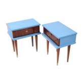 Pair of custom 60s bedside tables