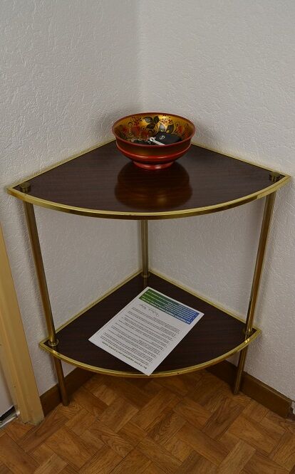 Vintage angle formica shelf from the 70