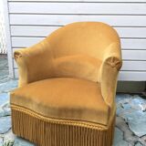 Velvet toad armchair