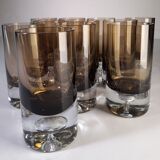 Set of 11 glasses, design by Roland Pösch Gral Glas, vintage 70s.