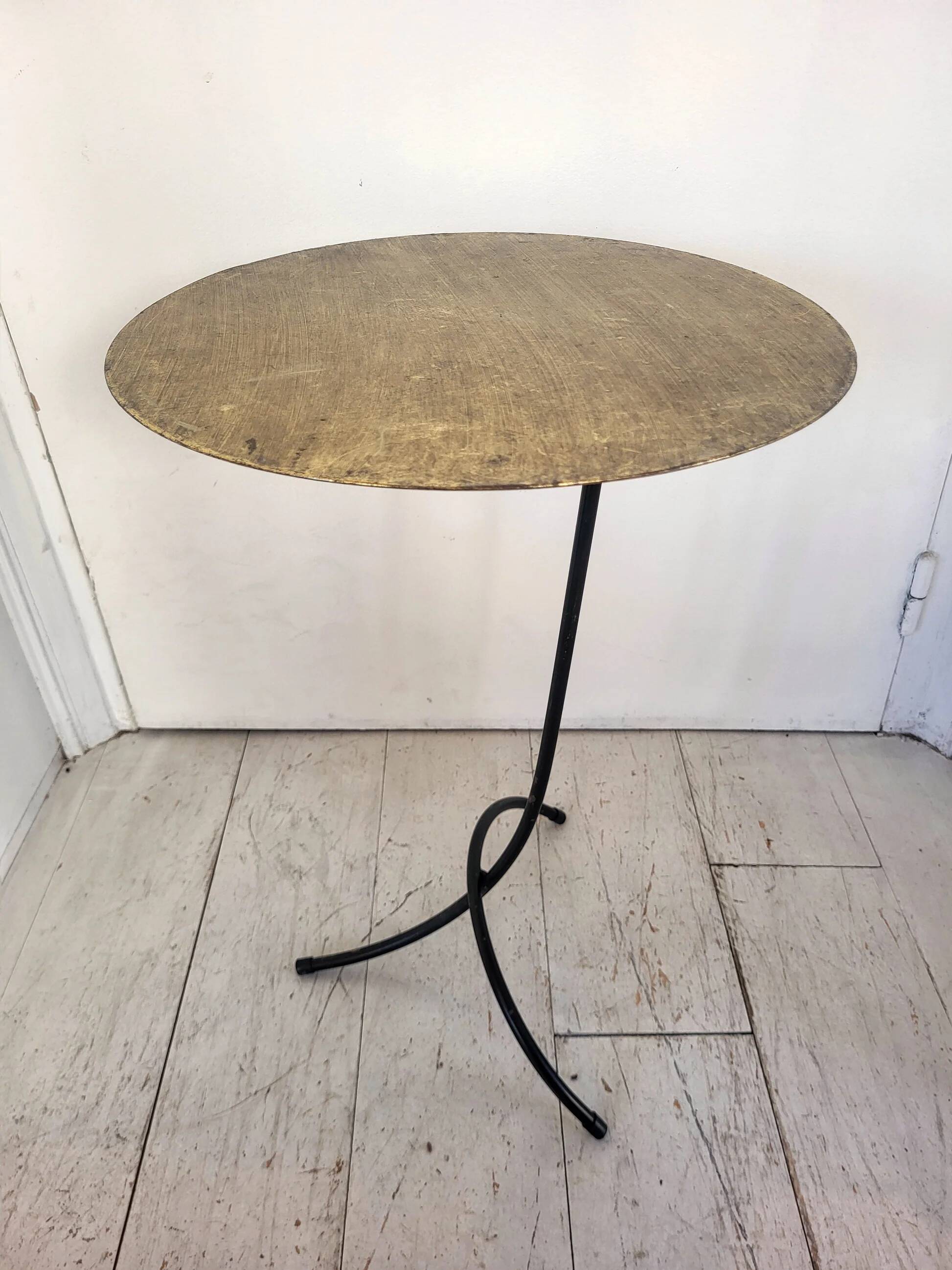 60s gold side table
