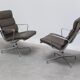 Paire précoce de chaises de salon pivotantes 'EA216' Eames par Herman Miller, années 1960.