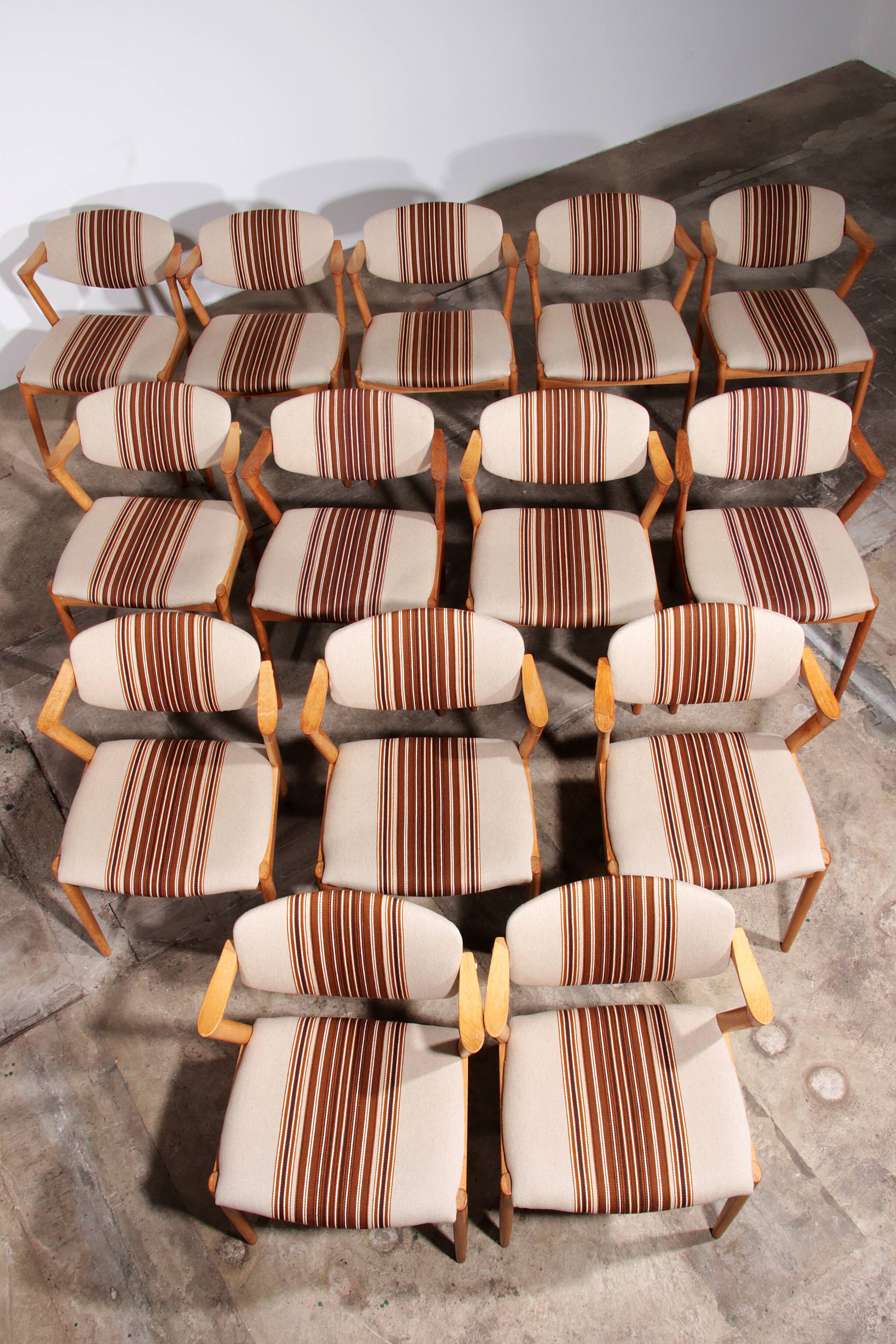 Kai Kristiansen 14 chairs Model 42 made by Schou Andersen 1960 Denmark