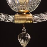 Lustre suspendu en forme de cœur art déco par barovier e toso, années 1940