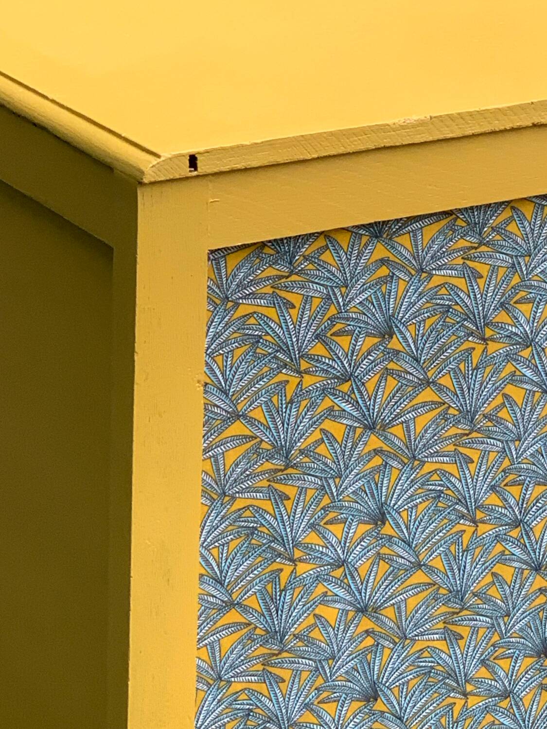 Parisian art deco buffet in yellow ochre