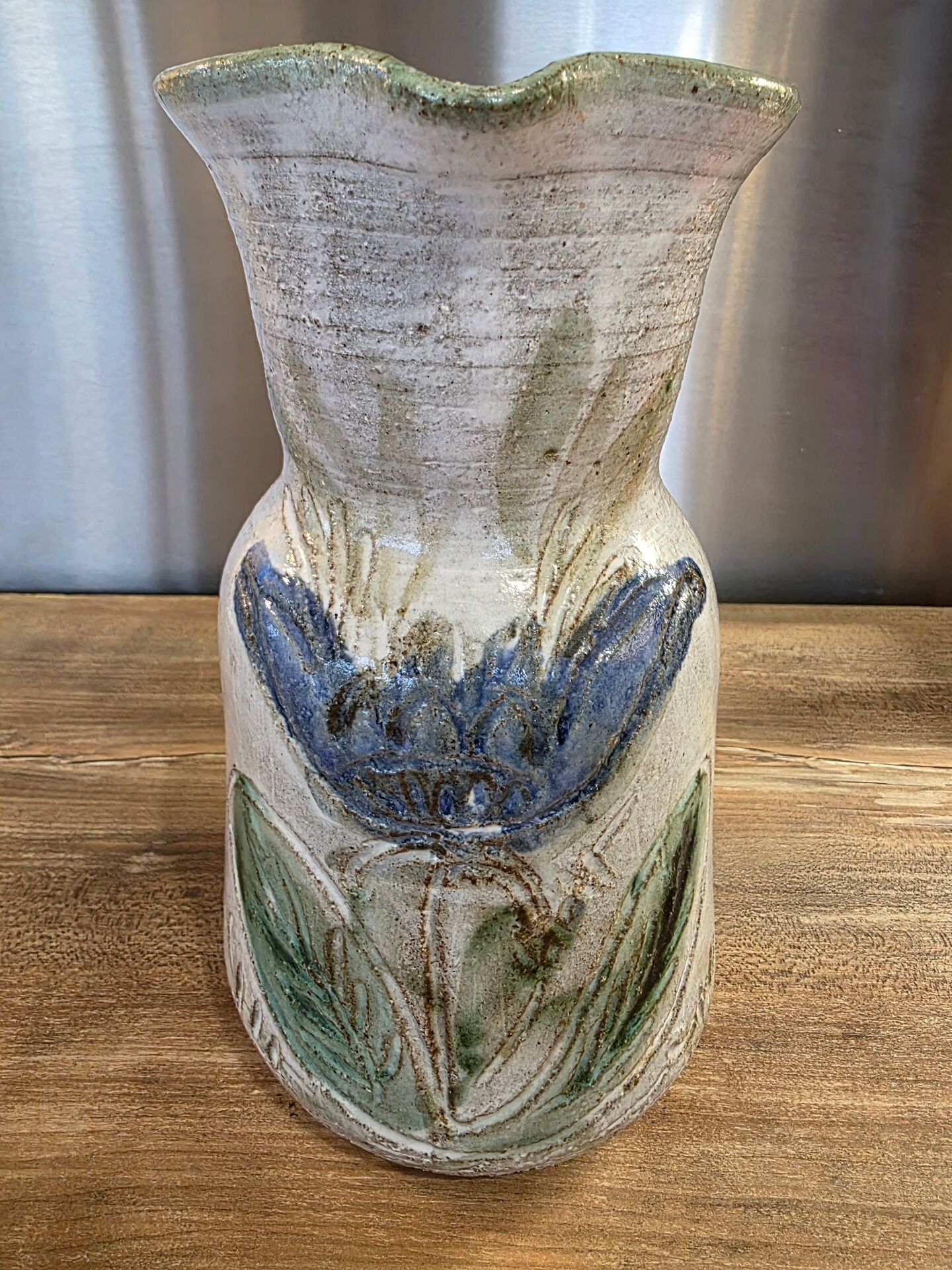 Large pitcher in chamotte clay Thiry Vallauris