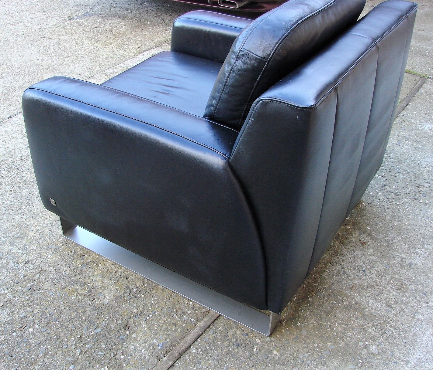 Musterring leather armchair, Germany 1980's.