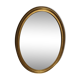Miroir ovale biseauté en bois doré 78x58cm