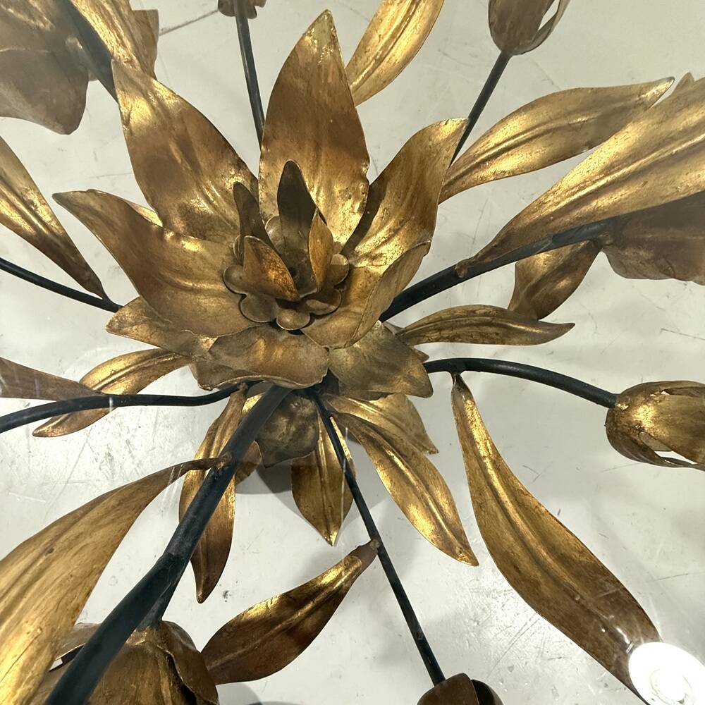 Hans Kögl gilded metal and glass coffee / side table