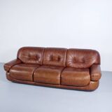 Canapé cuir Sapporo années 70, Mobil Girgi éditeur