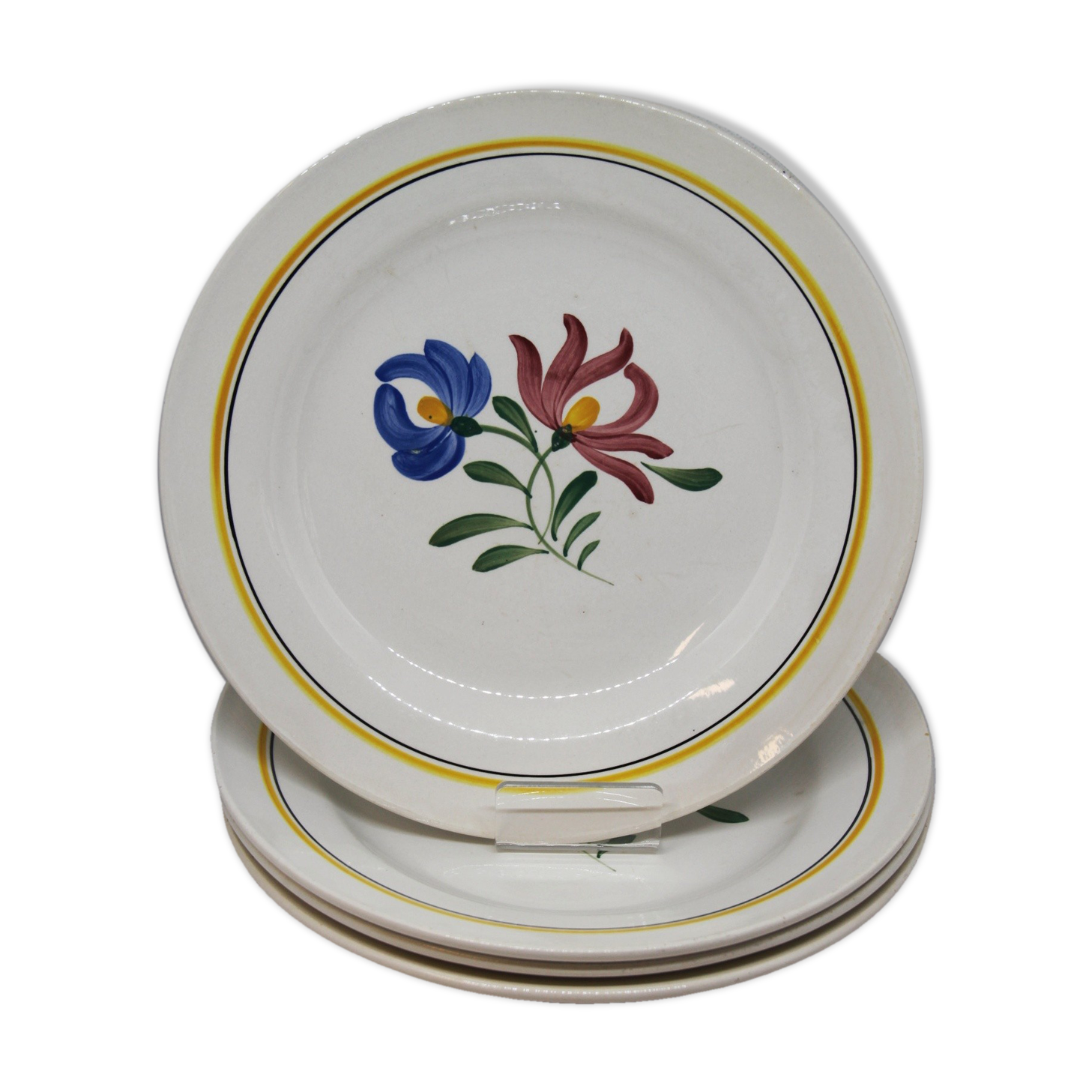 Lot de 4 assiettes plates Dunkerque - Digoin