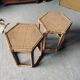 2 octagonal rattan coffee tables