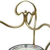 Stand de fruits ou de gâteaux en laiton Art Nouveau