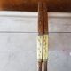Pair old badminton racket Lily wood