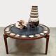 Vintage Heinz Lilienthal coffee table ‘E8’ agate & stone