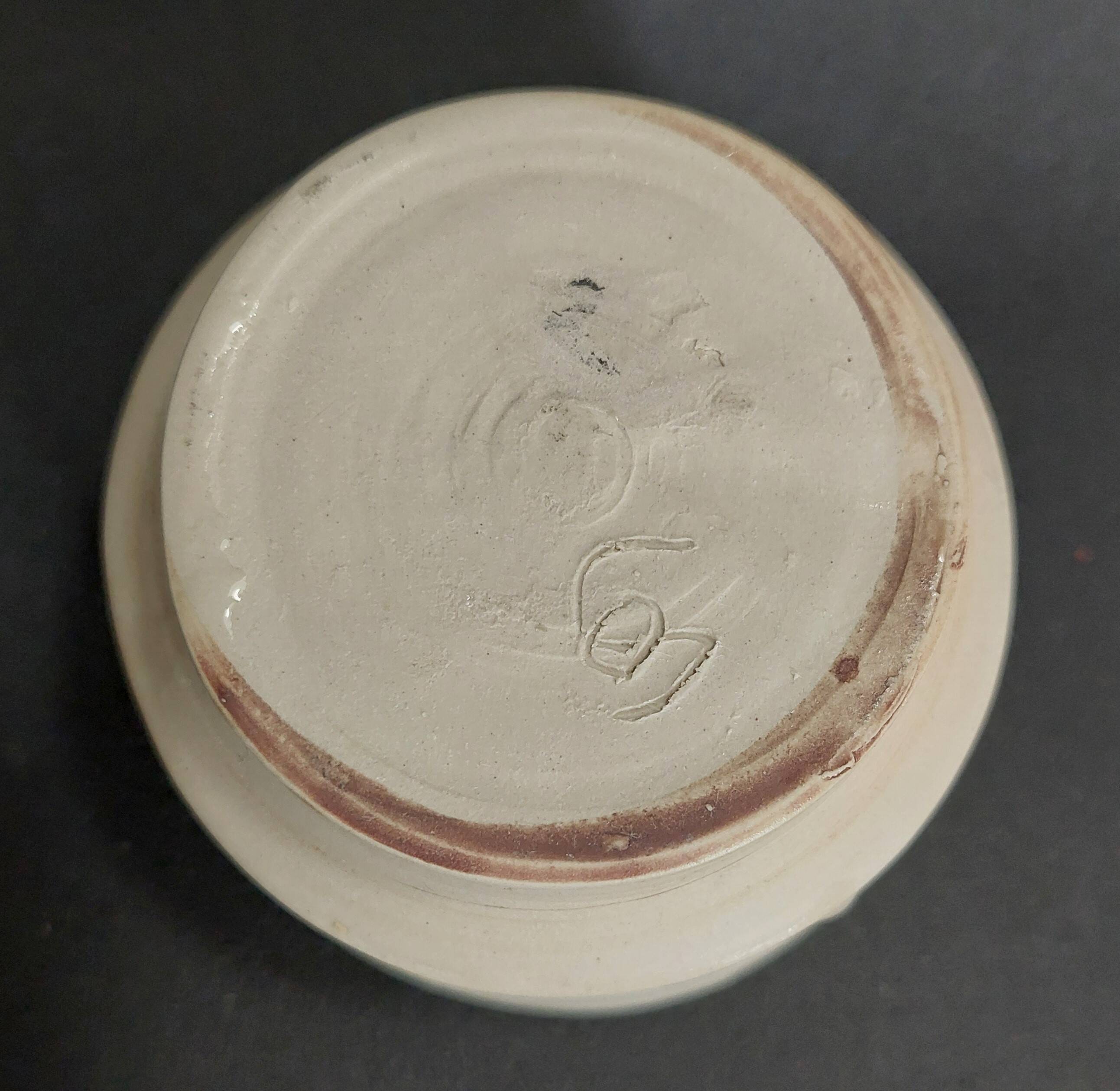 Vintage matcha bowl, stoneware, handcrafted.