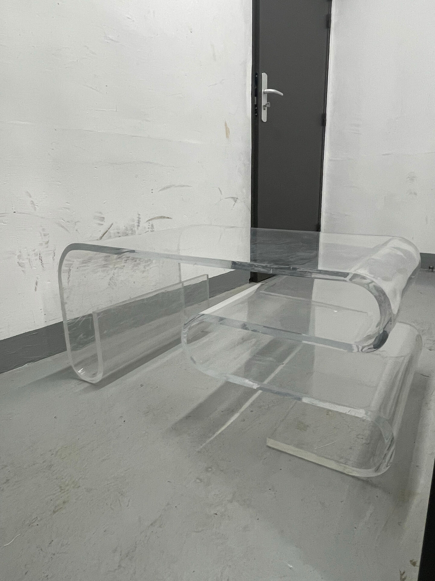 Vintage plexiglass coffee table