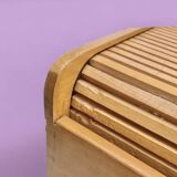 Old wooden filing box with shutter