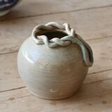Small ceramic pottery vase handmade vintage rustic