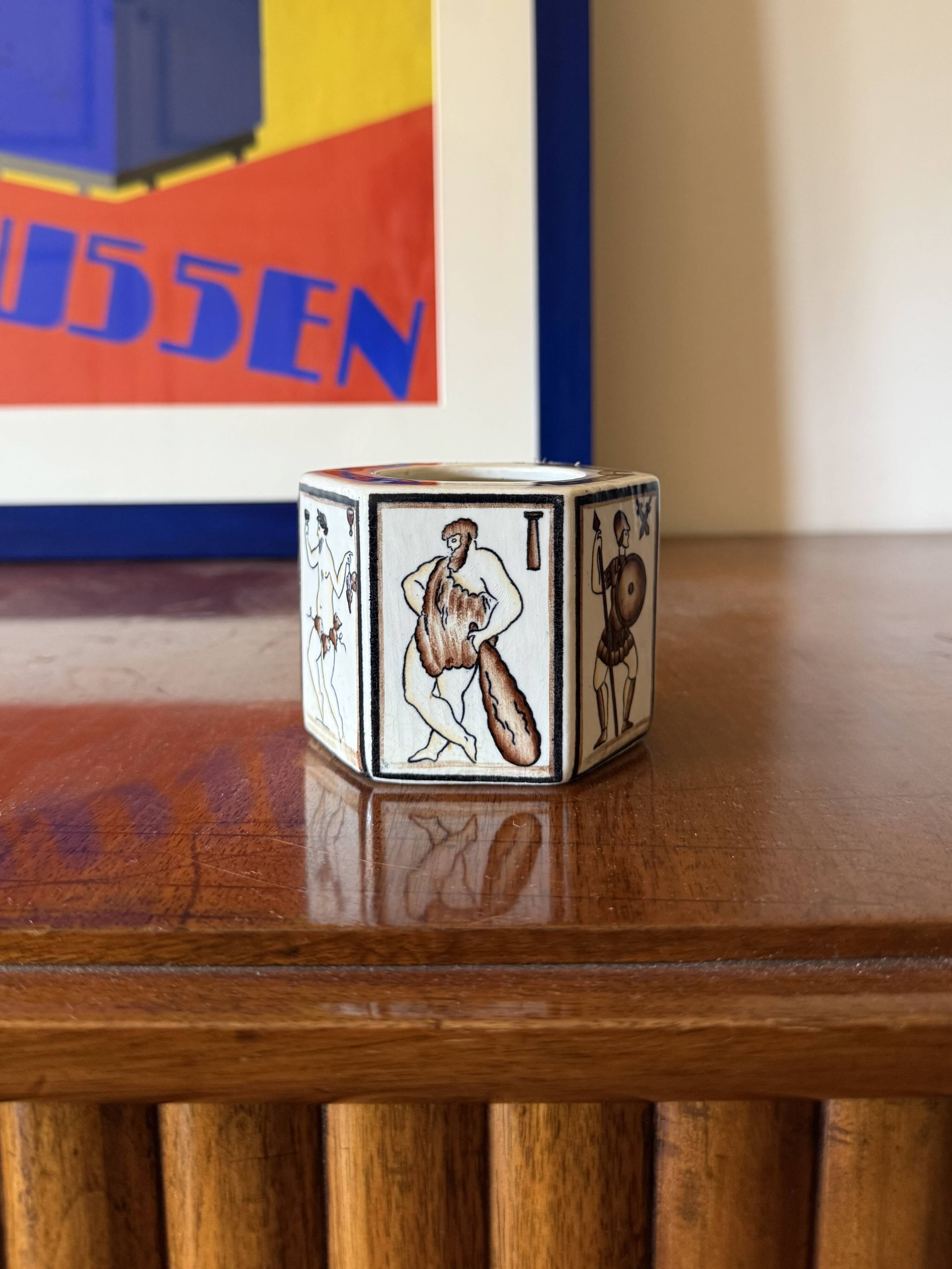 Gio Ponti, "Per scriver classico" ashtray, SC Richard Ginori, Italy 1926