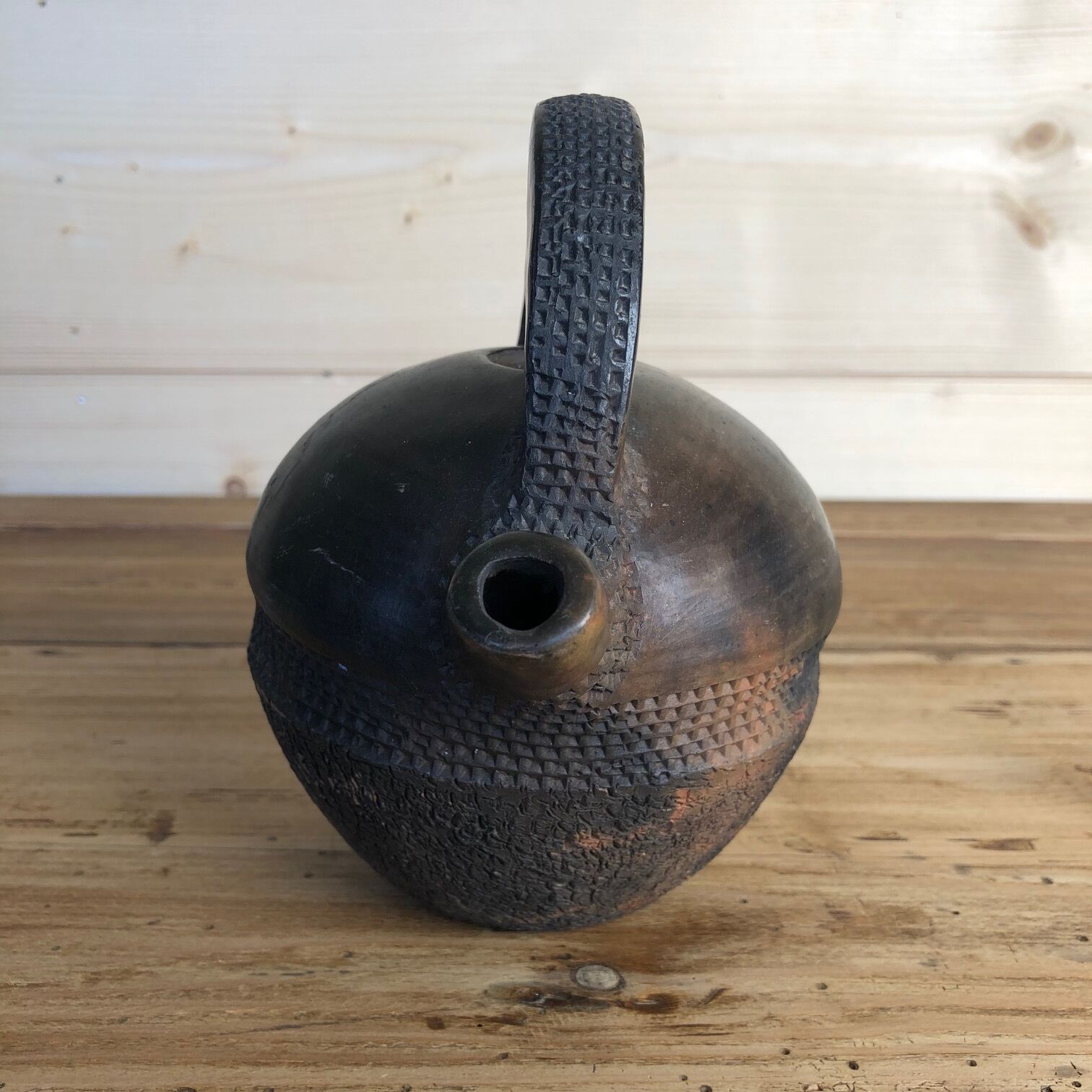 Ceramic homemade teapot