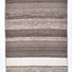Brown natural wool kilim , hand made wool kilim , runner kilim rug 66x191cm