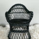 Child black rattan chair