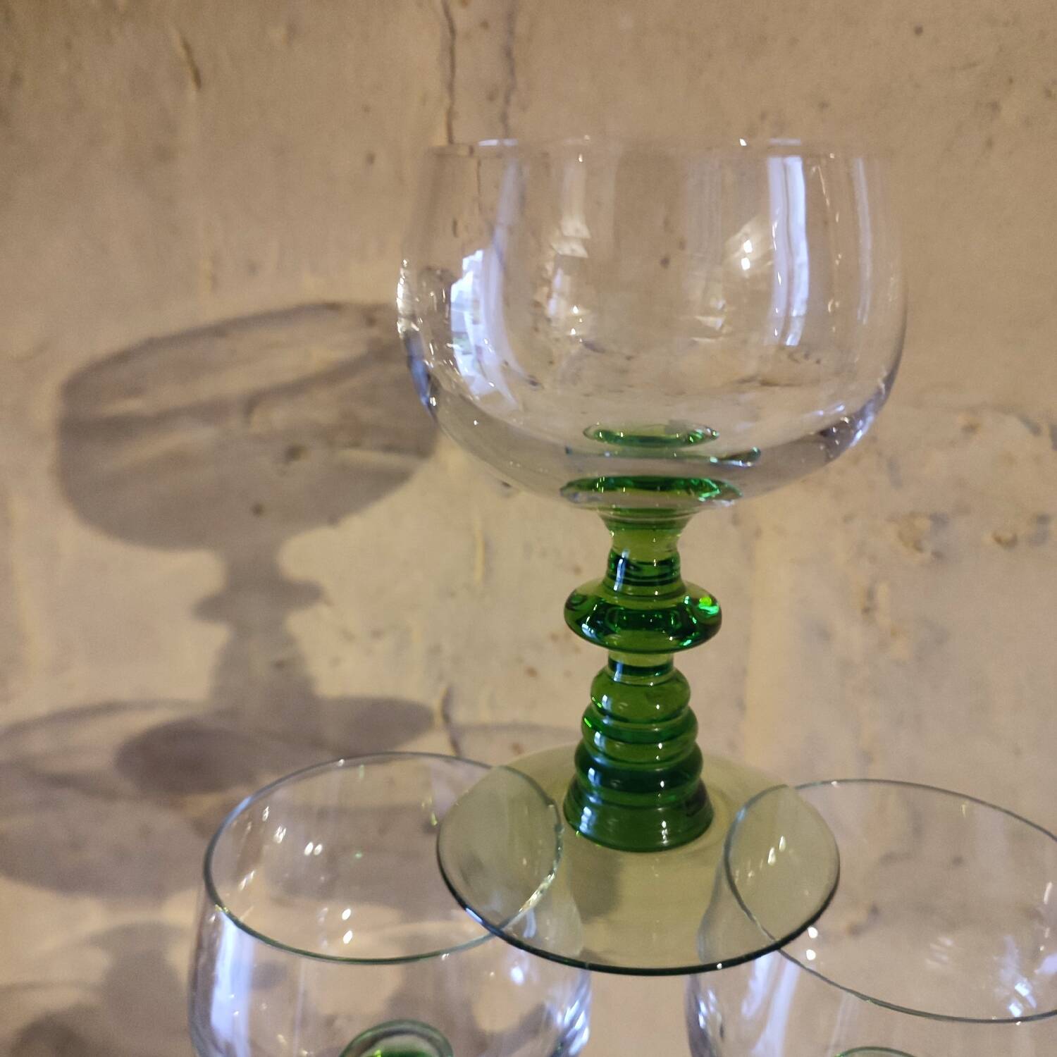 6 Alsatian Roemer type glasses