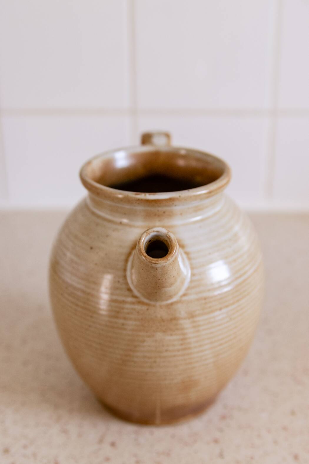 Cnp village stoneware pitcher France