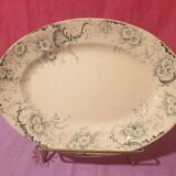Two oval dishes Boulenger Choisy le Roi Derby Terre de fer